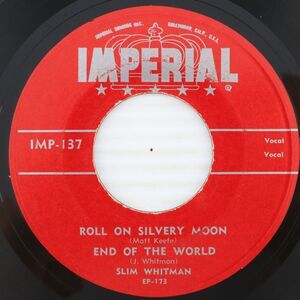 Slim Whitman – Roll On Silvery Moon/Restless Heart - 1956 45 rpm EP Record 137